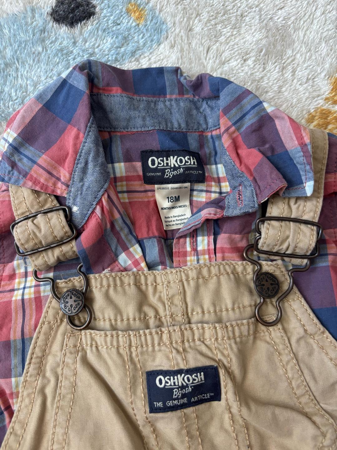 OshKosh B'gosh Комплект OshKosh B'gosh: комбинезон и рубашка — фото 2