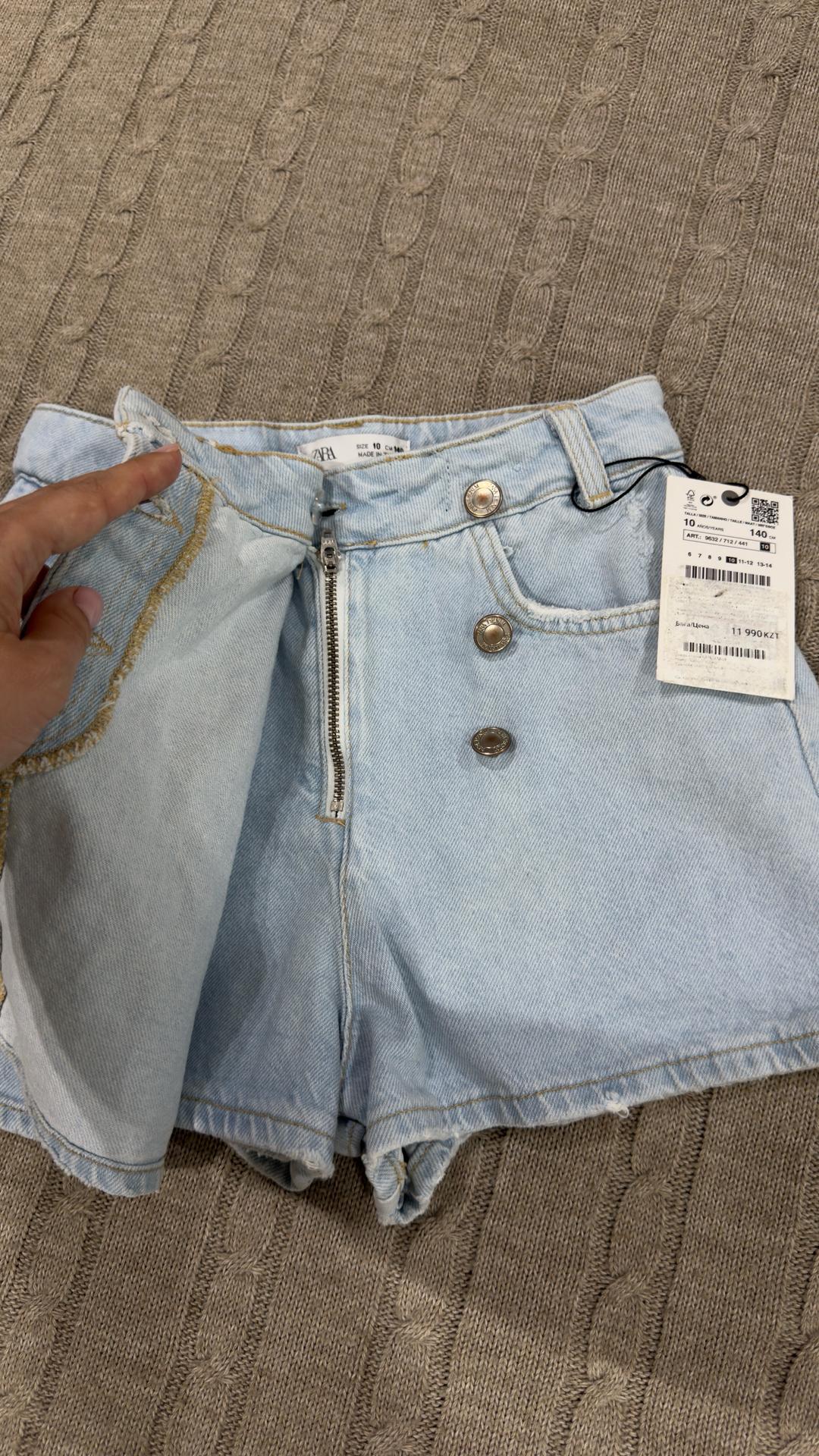 Zara Джинсовая юбка-шорты Zara — фото 2