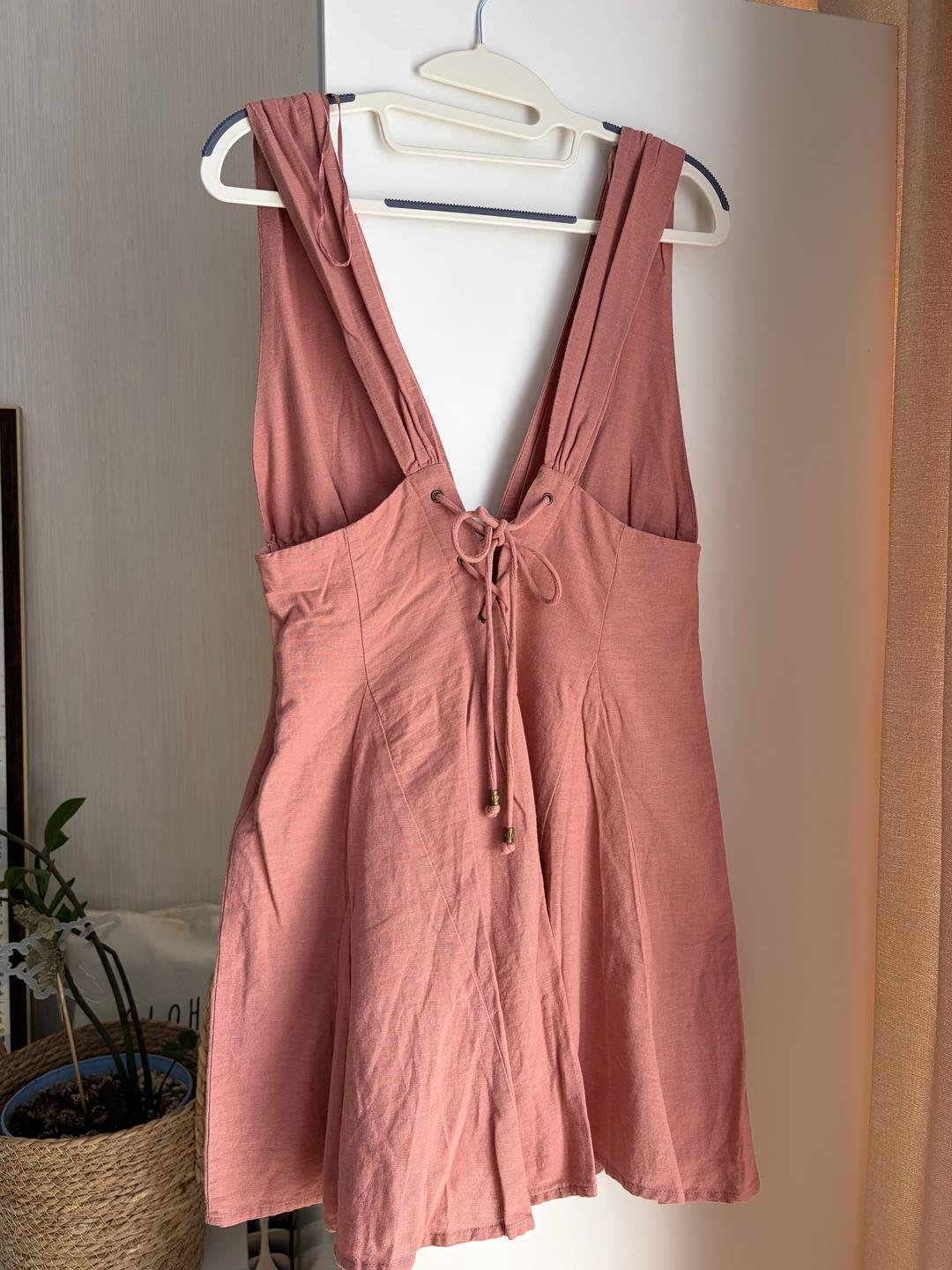 Zara Платье мини ZARA на шнуровке — фото 2