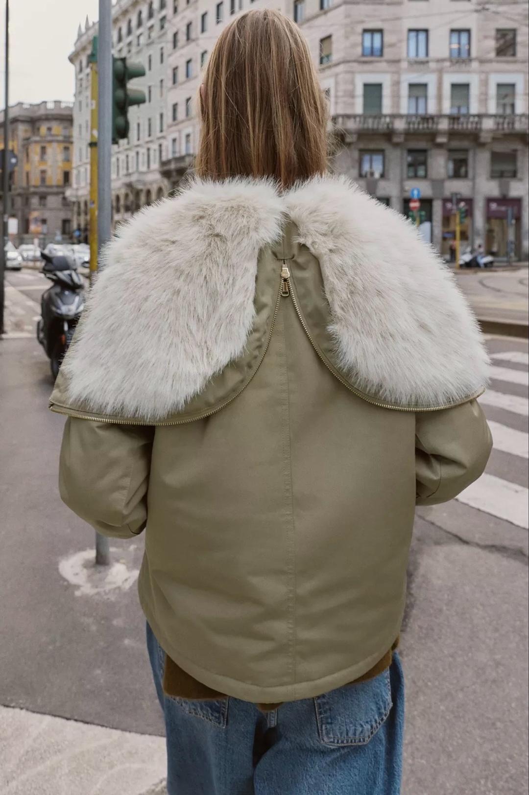 Zara Парка зара с капюшоном — фото 2