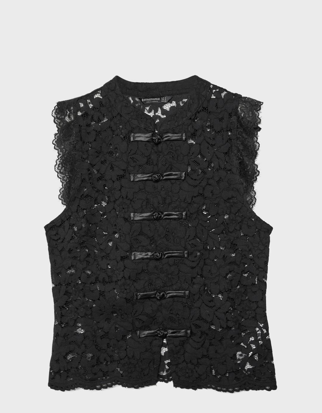 Stradivarius топ ципао из кружева — фото 2