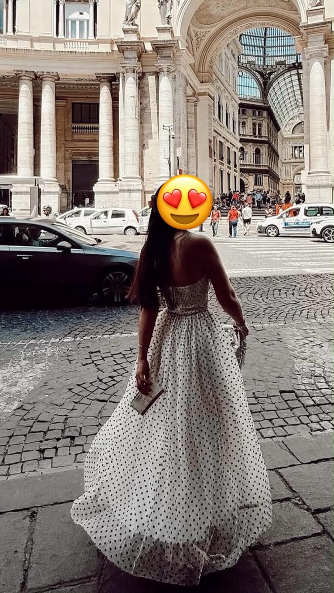Нет бренда Платье макси в горошек — фото 2