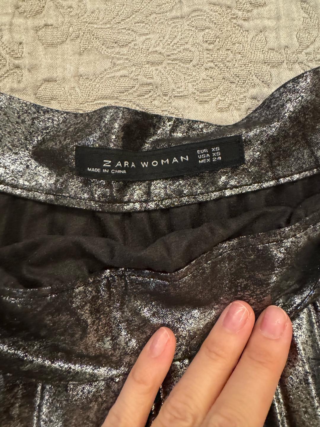Zara Юбка Zara плиссированная металлическая XS — фото 2