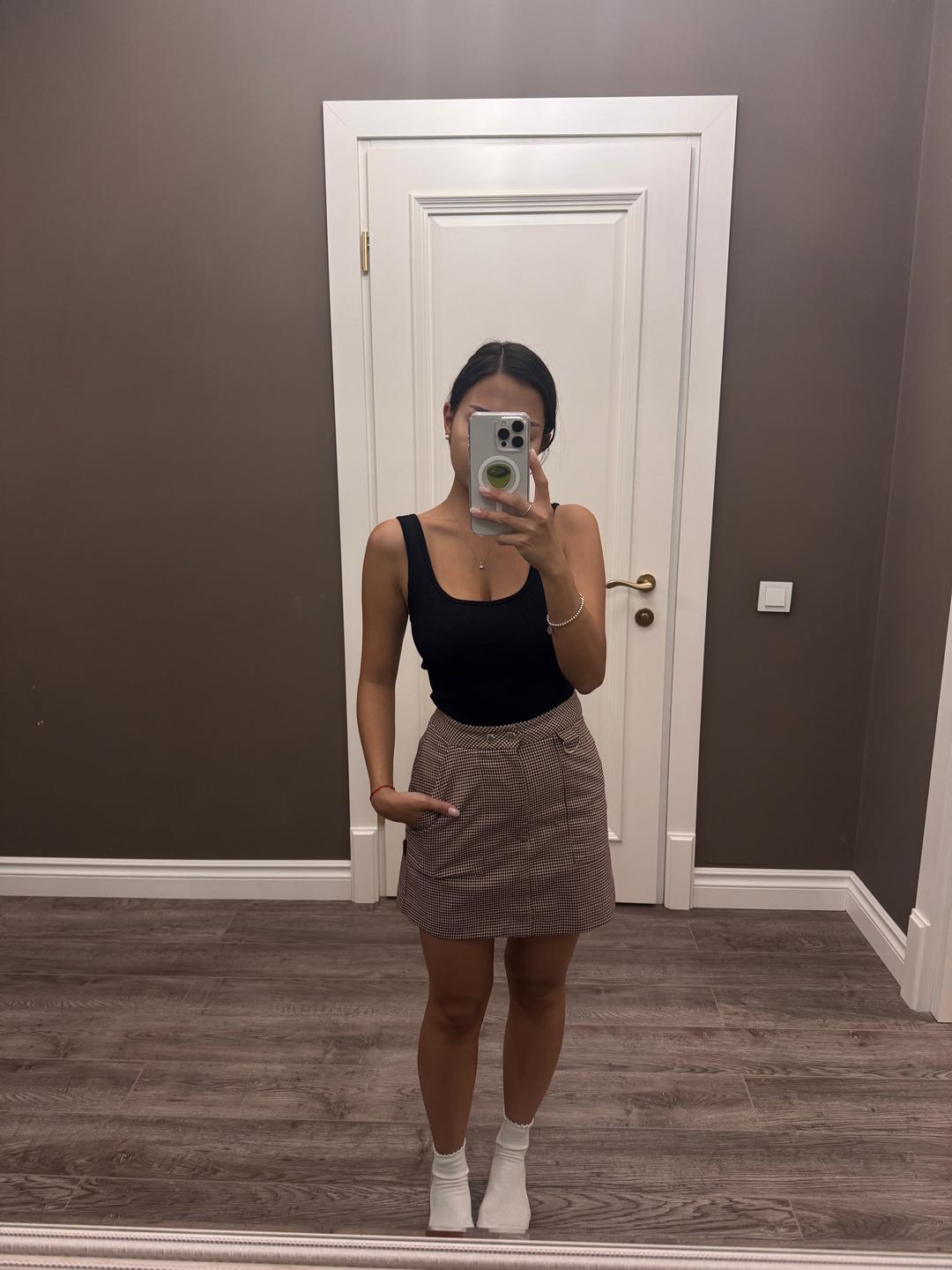Pull & Bear Мини-юбка в клетку — фото 2