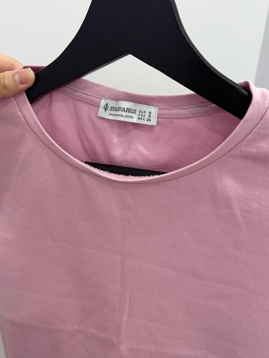 Stradivarius Розовый топ футболка — фото 2
