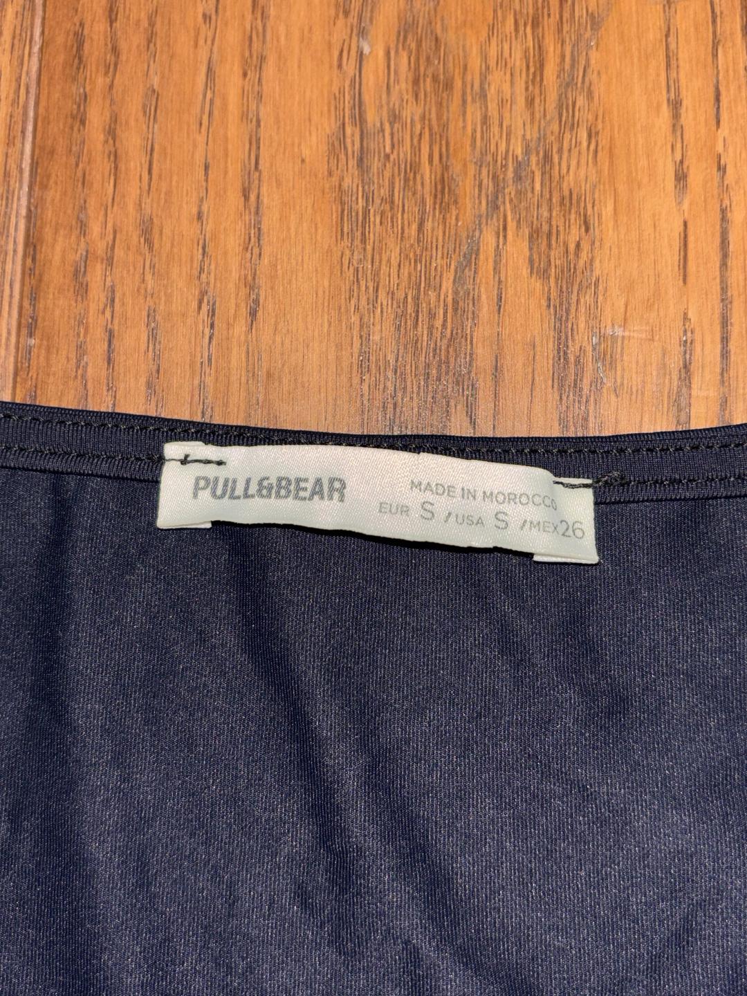 Pull & Bear черный топик pull&bear — фото 2