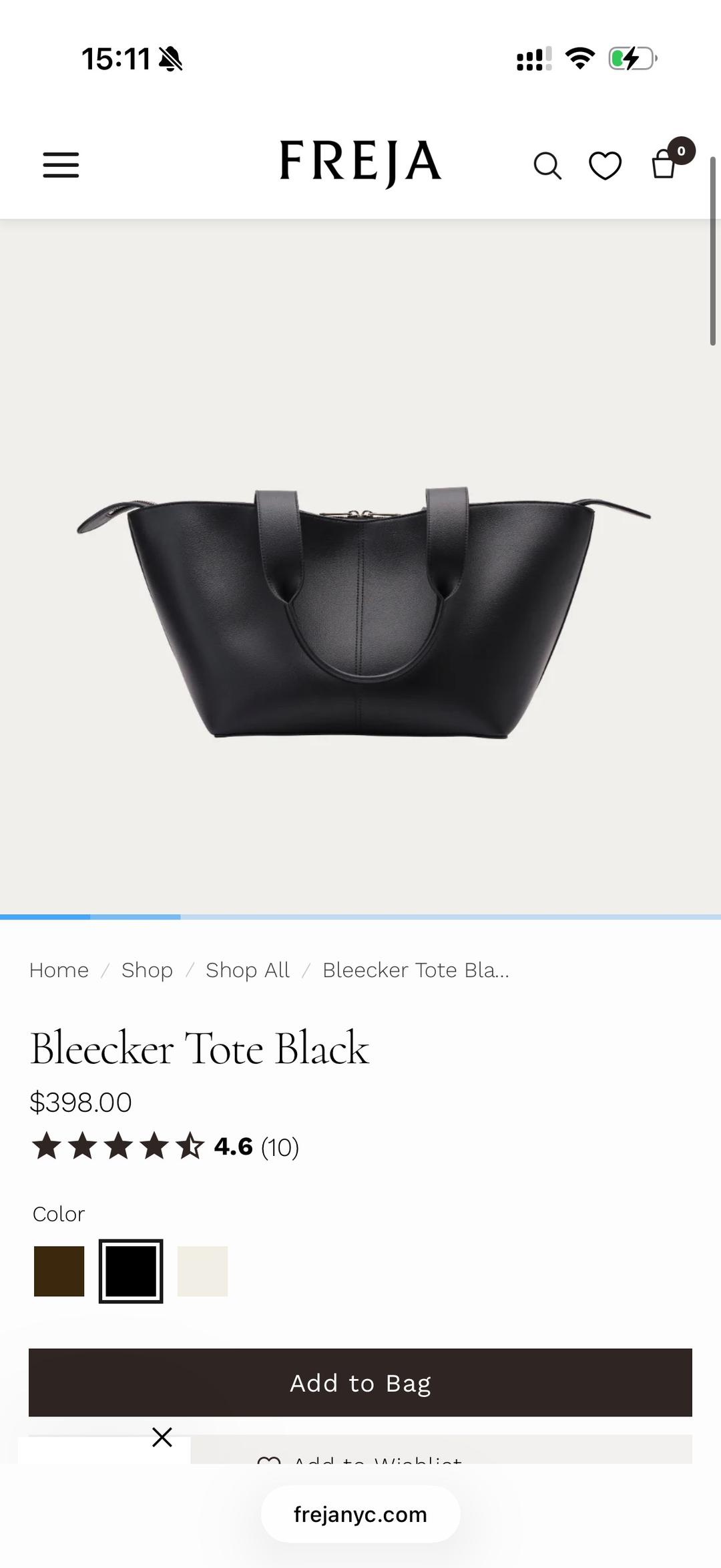 Freja New York Сумка Bleecker Tote Black Freja New York — фото 2