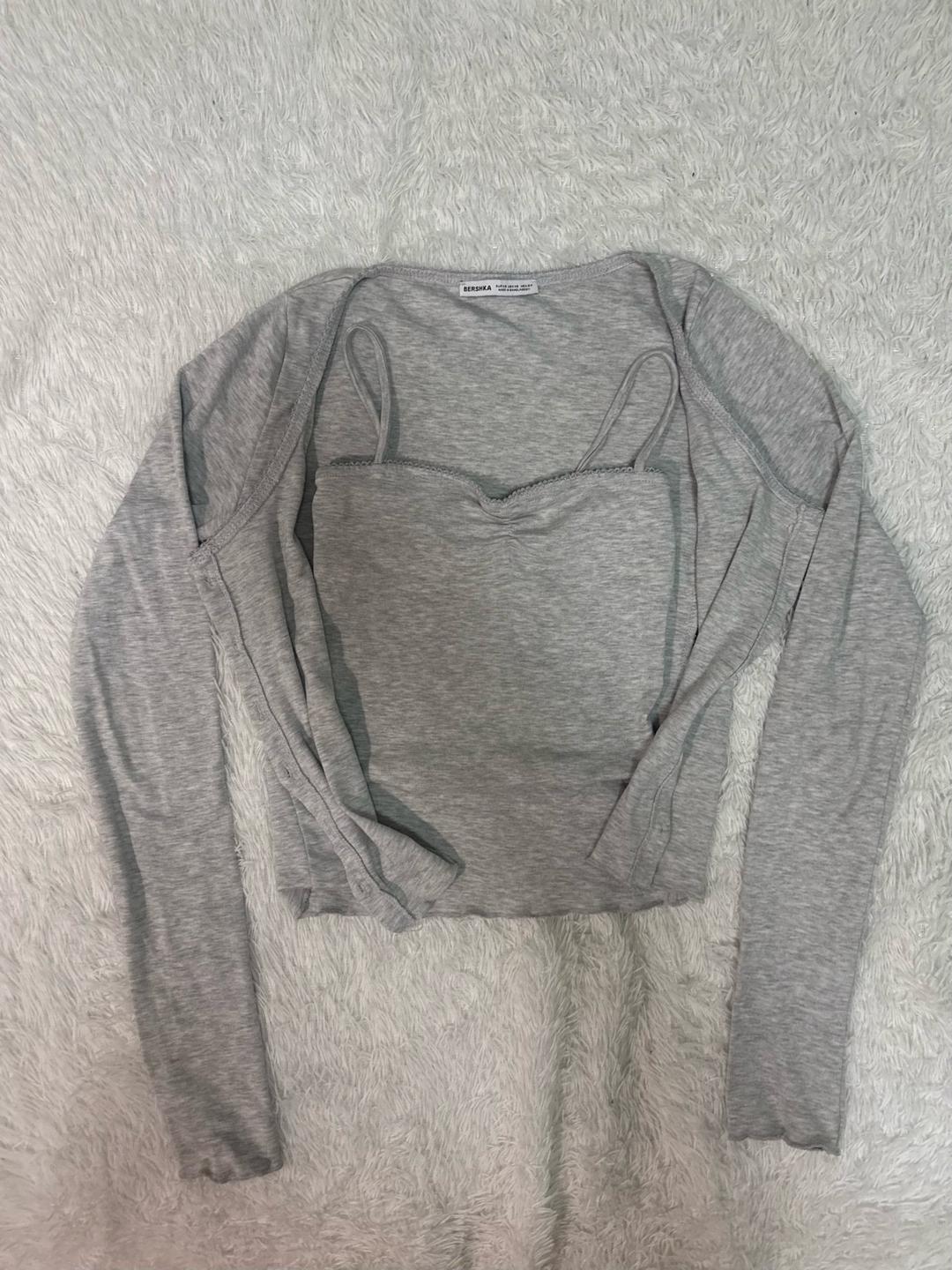 Bershka Комплект Bershka из топа и кардигана — фото 2