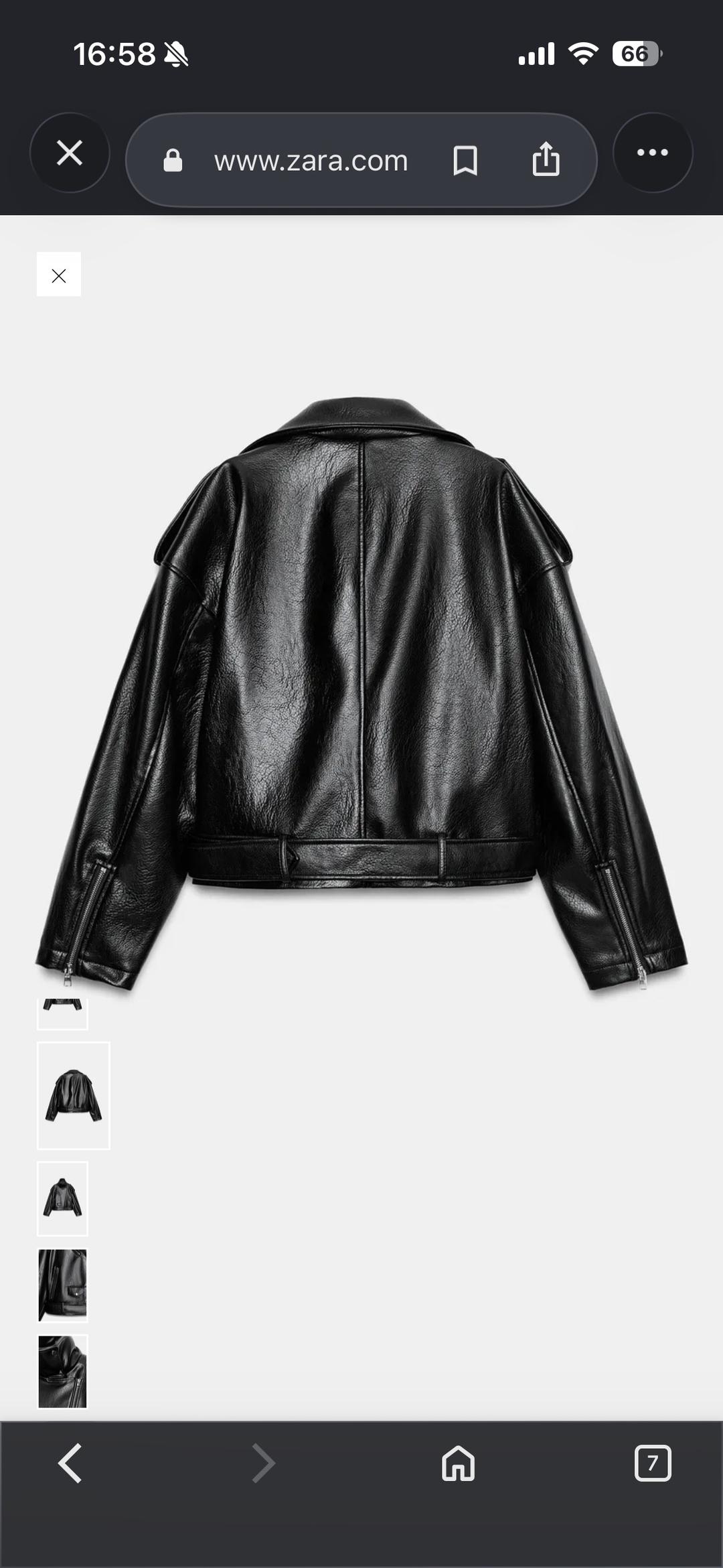 Zara Куртка Zara косуха из экокожи оверсайз — фото 2
