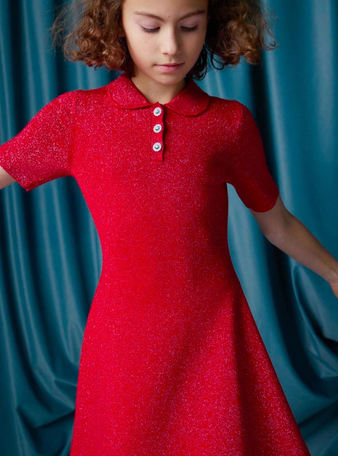 Lime Платье LIME Kids с воротником и коротким рукавом — фото 2