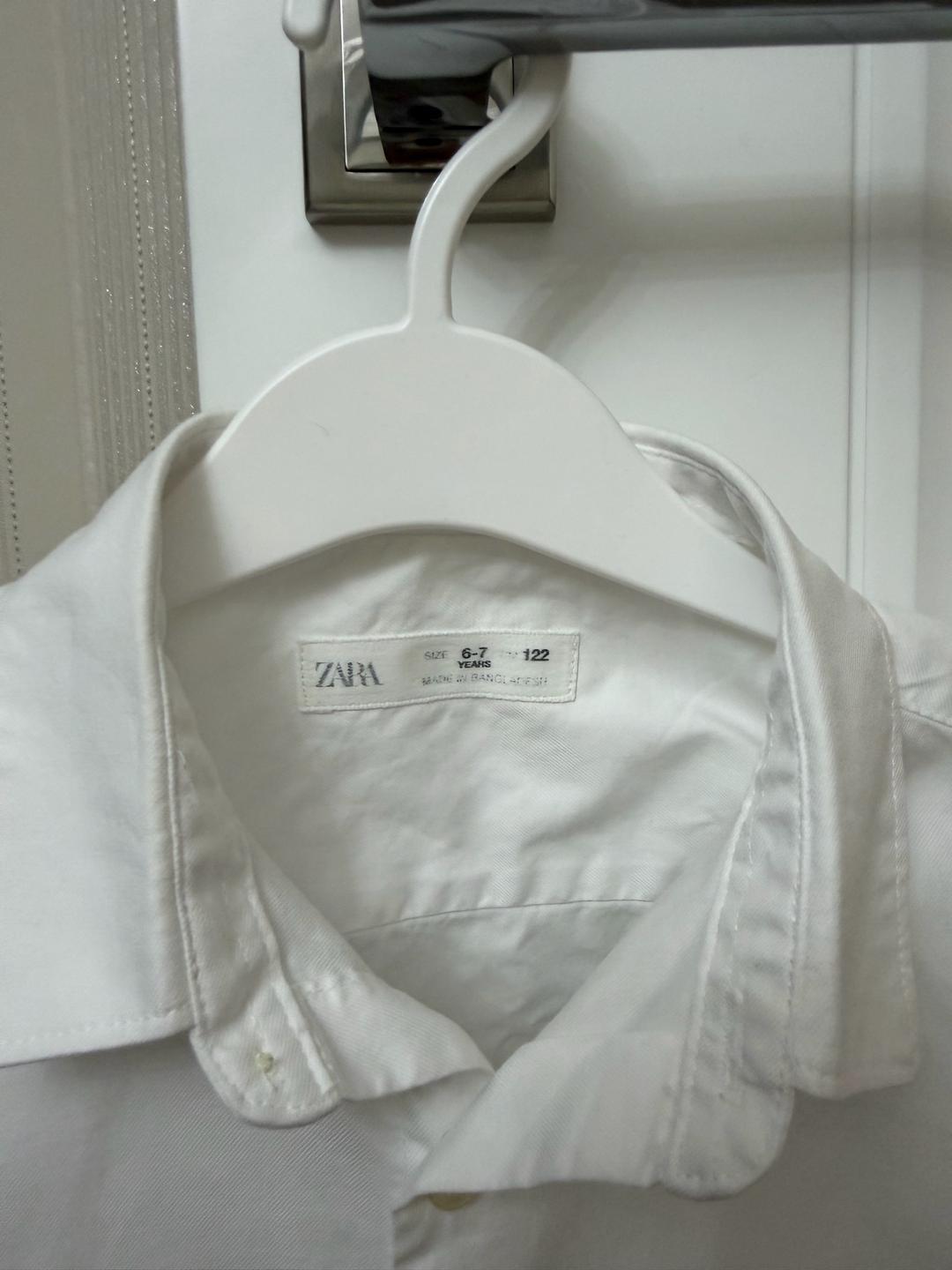 Zara Рубашка ZARA  белая для мальчика — фото 2