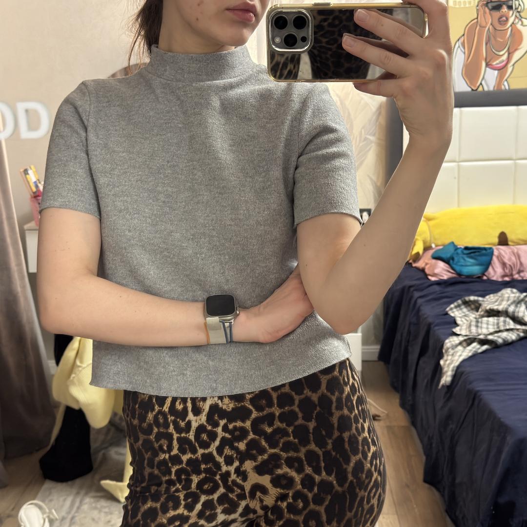 Zara Zara Базовый плотный топ S — фото 2