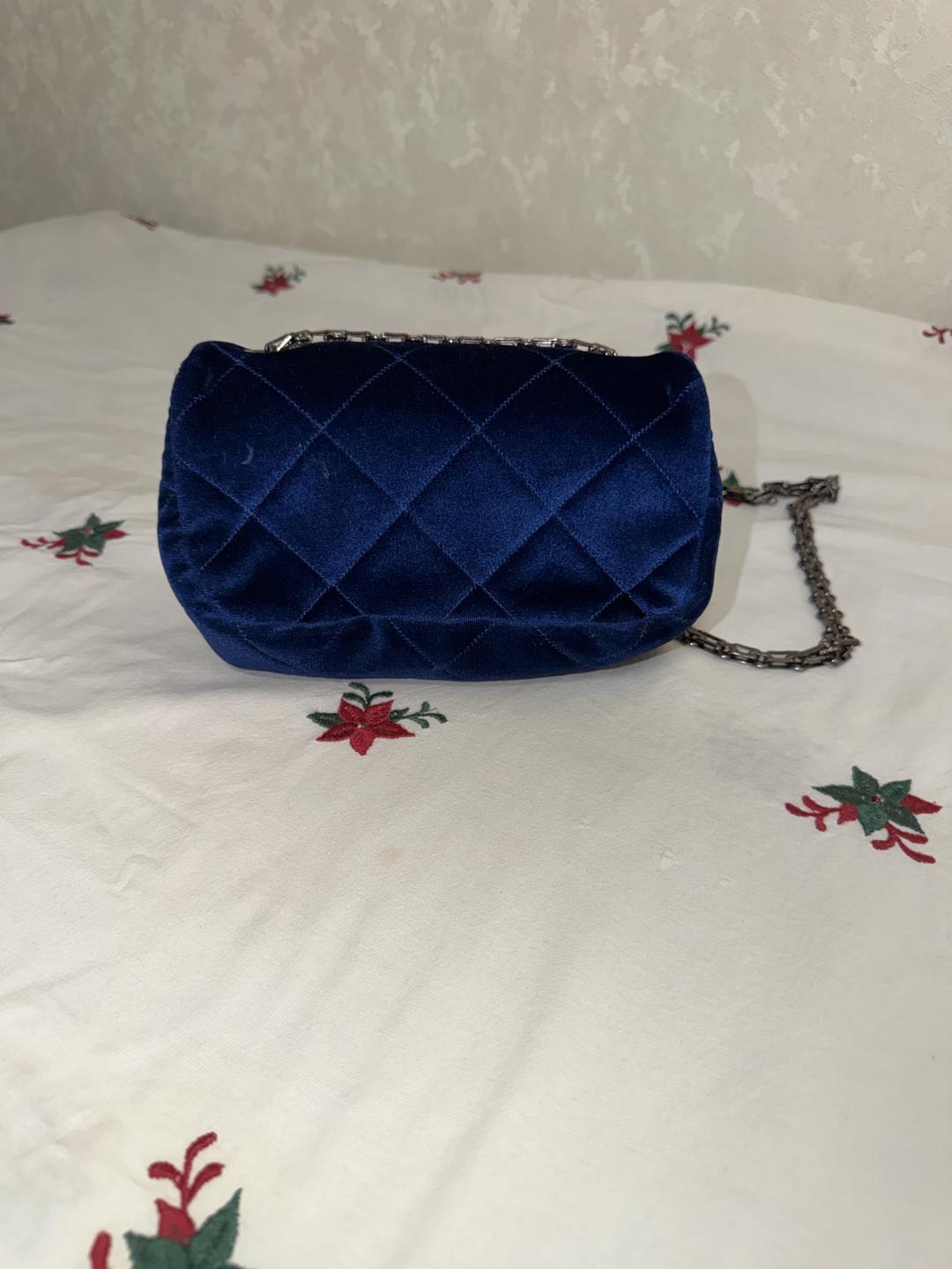 DeFacto Роскошная бархатная сумочка цвета royal blue 👑 — фото 2