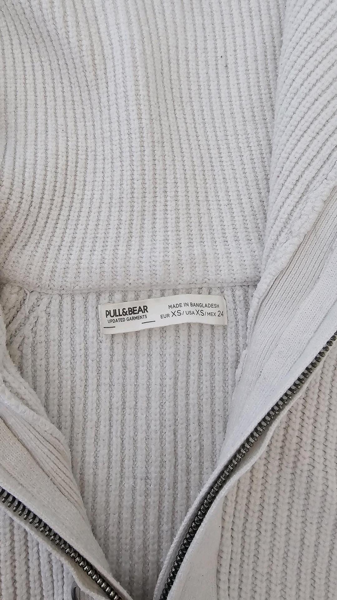 Pull & Bear Белый укороченный свитер с высоким воротником pull&bear — фото 2