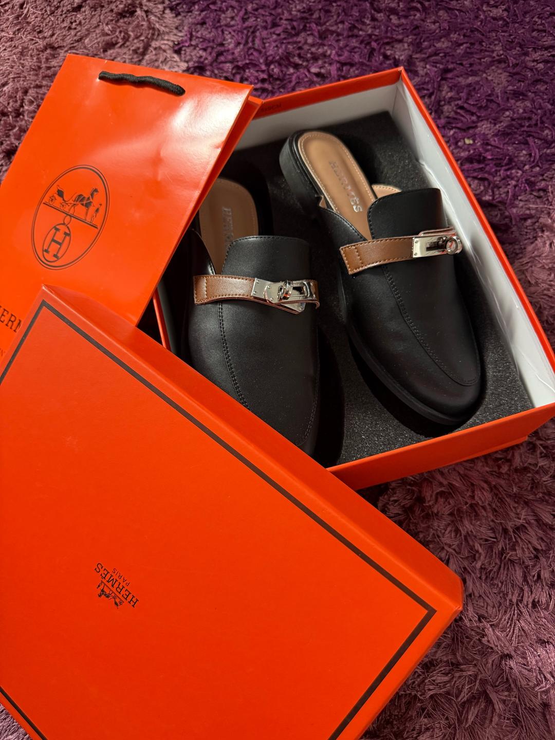 Нет бренда Мюли Hermes люкс копия — фото 2