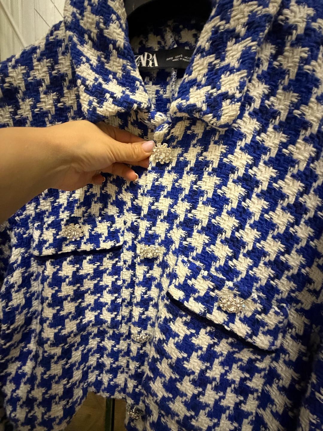 Zara Твидовый пиджак Zara — фото 2