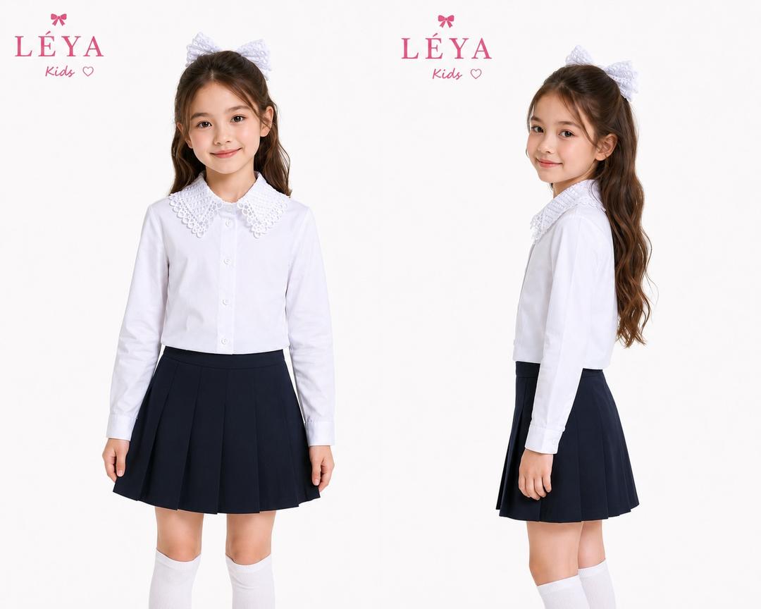 LÉYA Kids Рубашка с декоративным воротником — фото 2