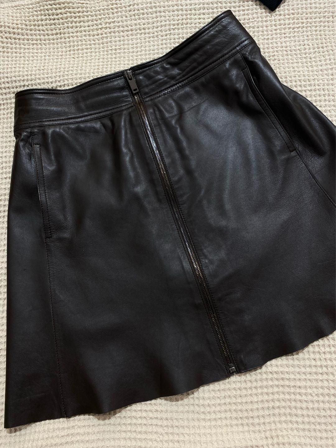 Massimo Dutti Massimo Dutti юбка кожа — фото 2