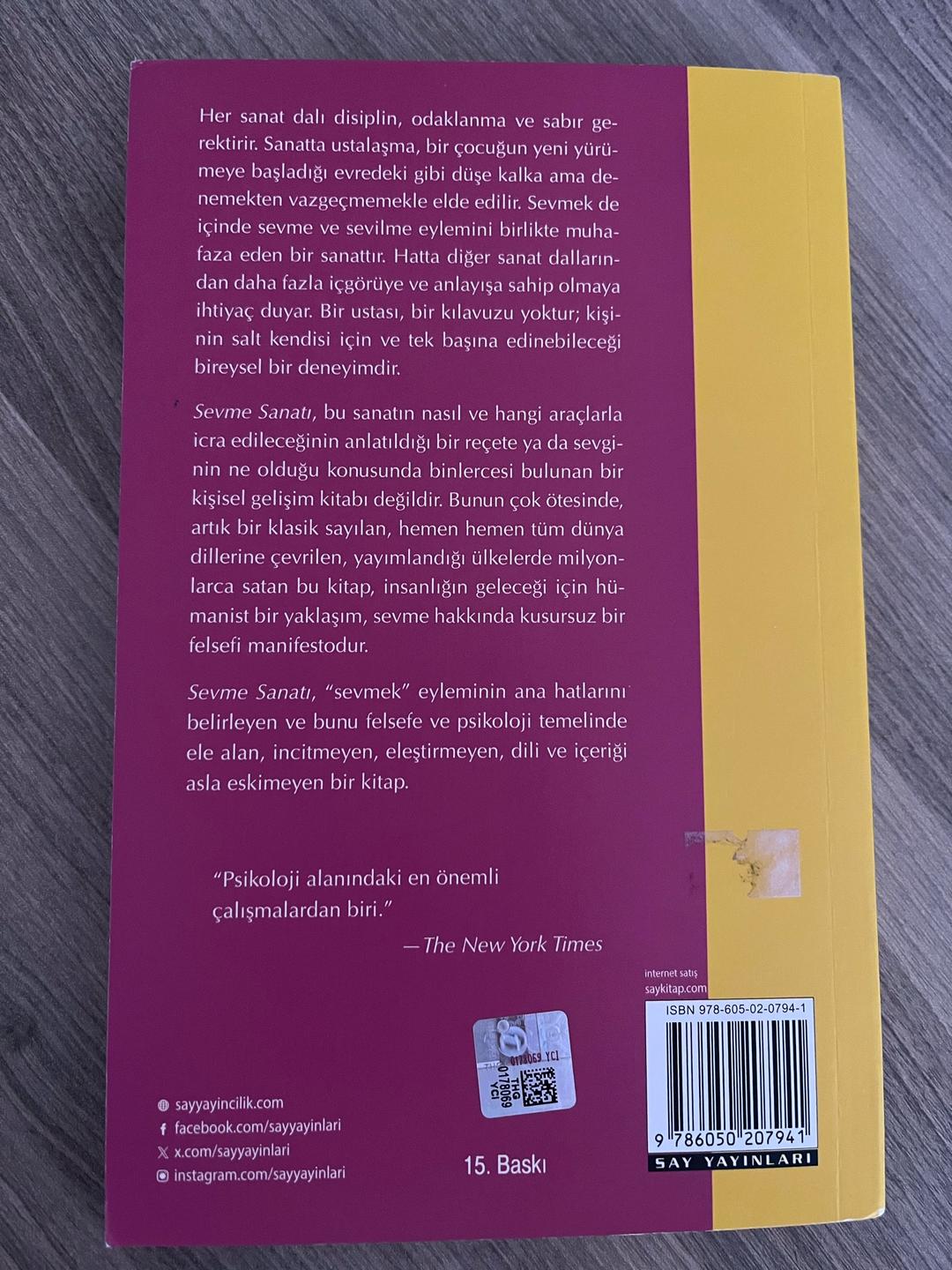 Erich Fromm Книга на турецком Sevme Sanatı Erich Fromm — фото 2