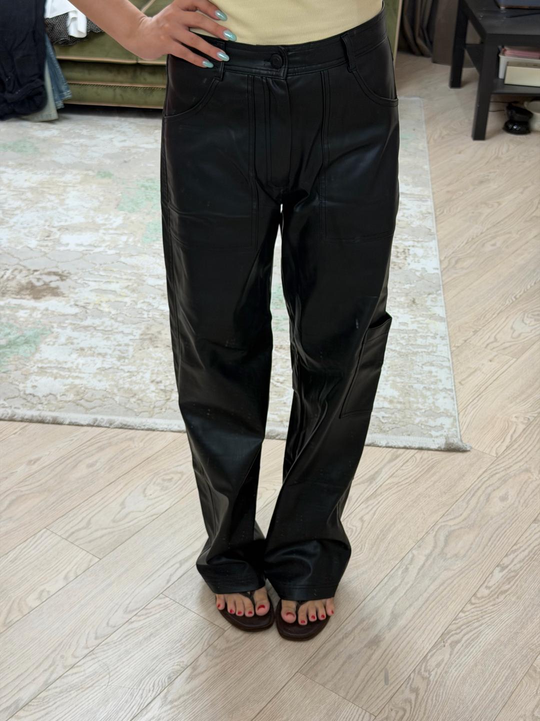 Zara Брюки ZARA из экокожи — фото 2