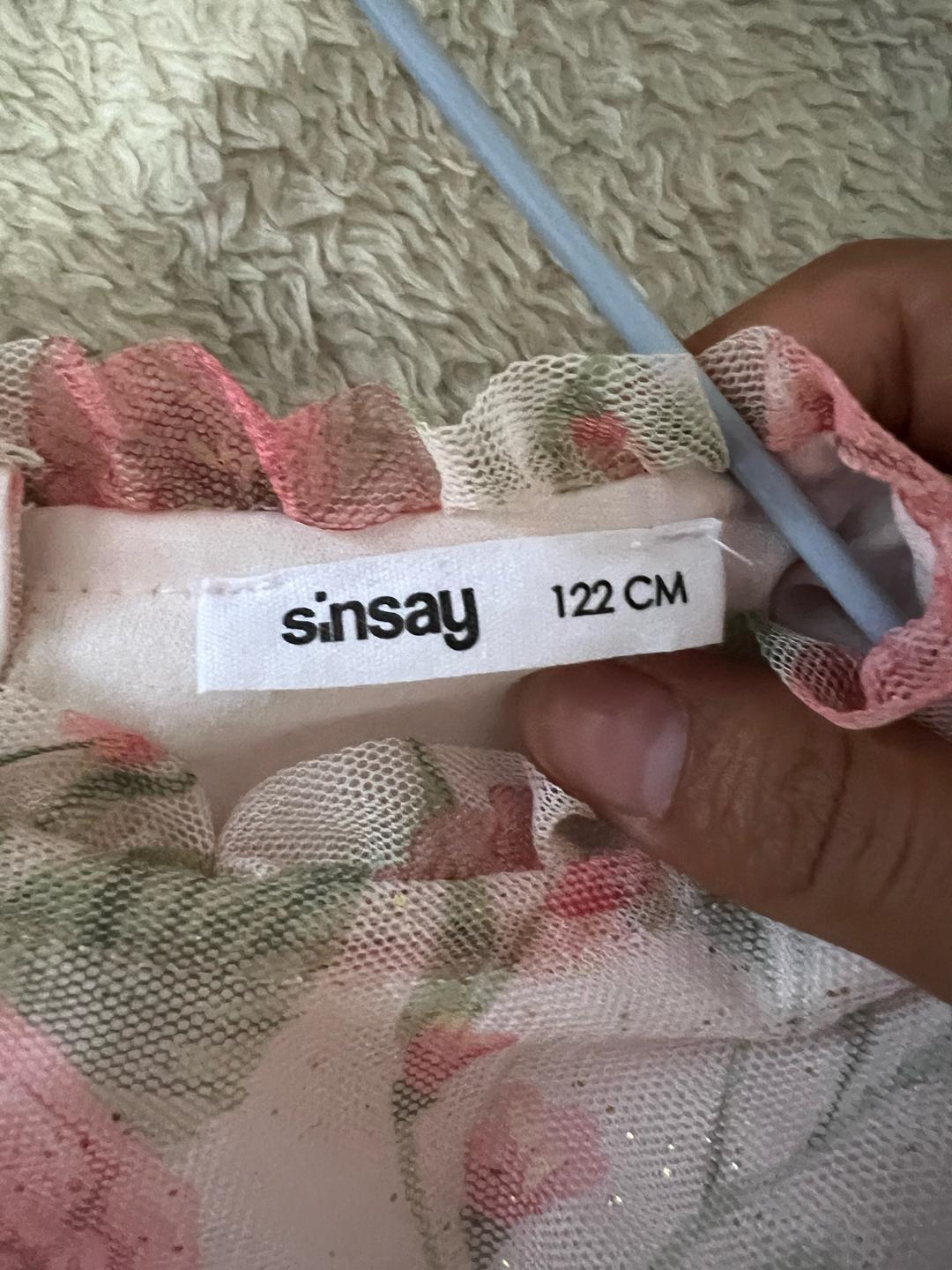 Sinsay Платье Sinsay с цветочным принтом и сеткой — фото 2