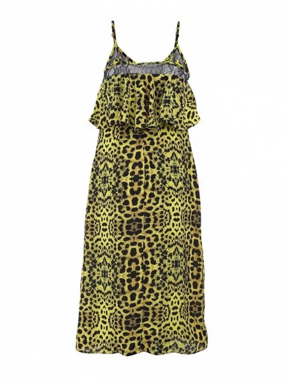 River Island Платье River Island, вискоза 100%, леопардовый принт, UK 8 — фото 2