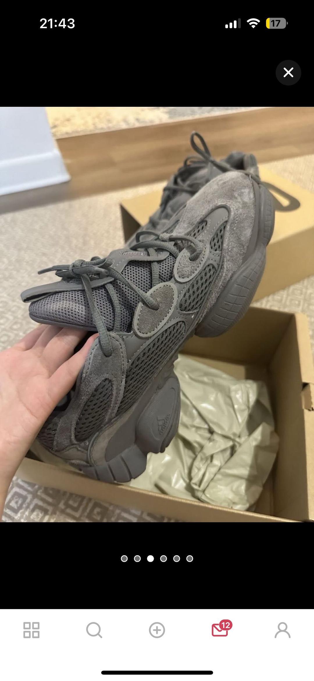 Adidas Кроссовки Yeeze 500, Оригинал. Не подошел размер. — фото 2