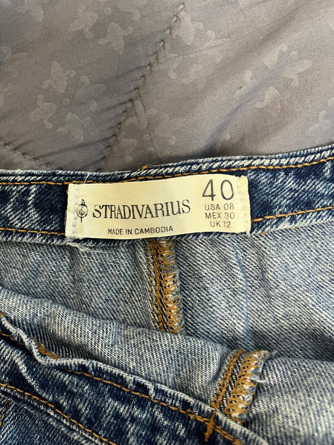 Stradivarius Джинсовая юбка-шорты Stradivarius — фото 2