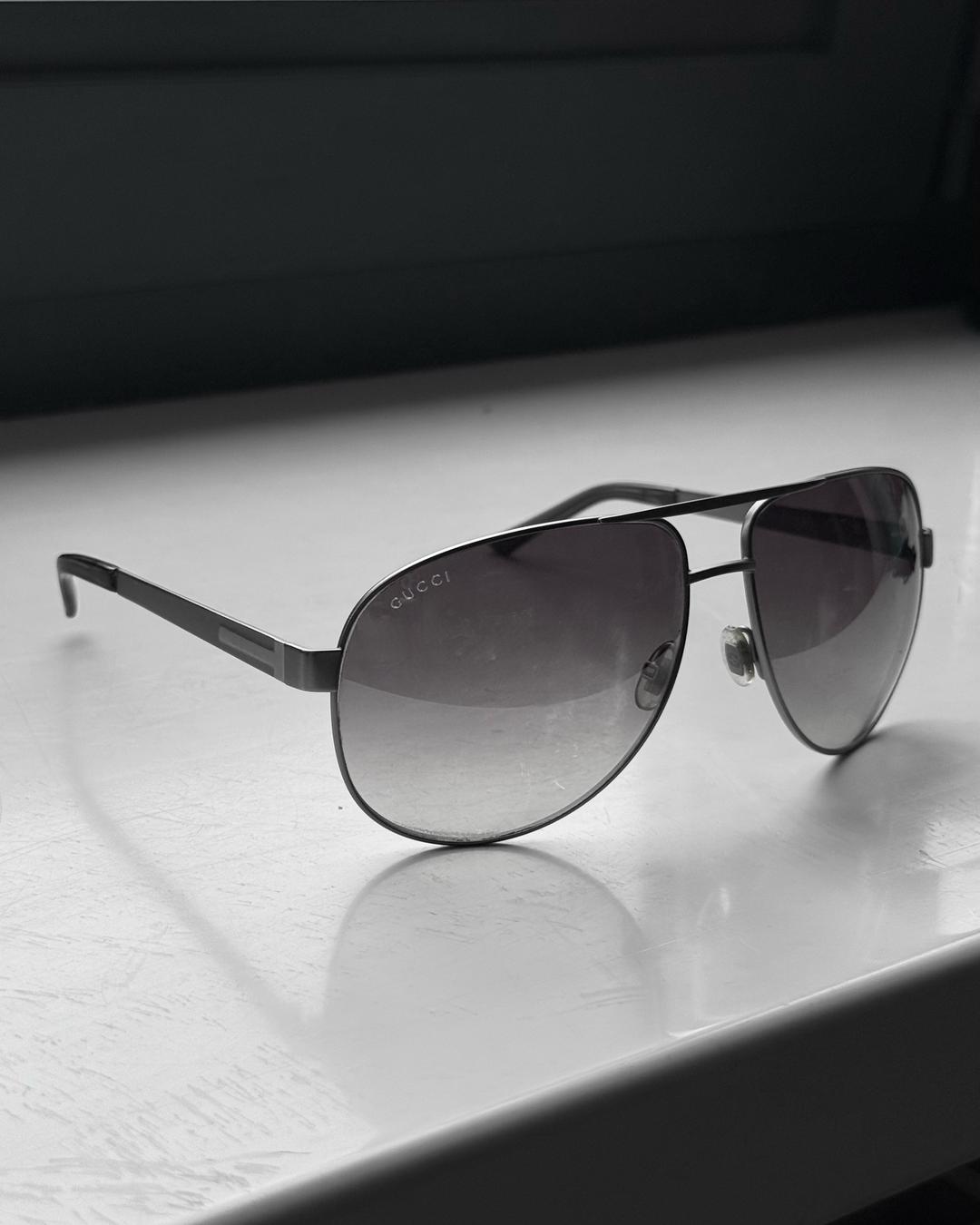 Gucci Gucci металические авиаторы солнцезащитные очки — фото 2