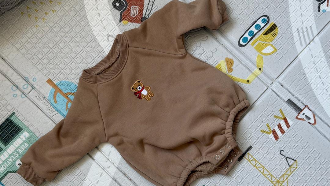 Happy Baby Детский свитшот Happy Baby с медвежонком на флисе 68-74 — фото 2