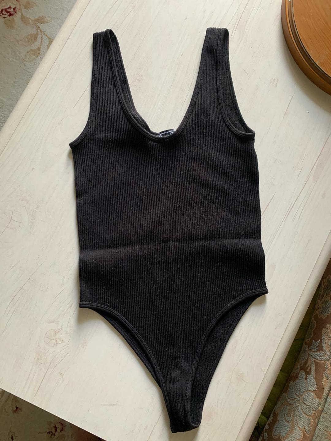 Zara Черное боди в рубчик Zara — фото 2