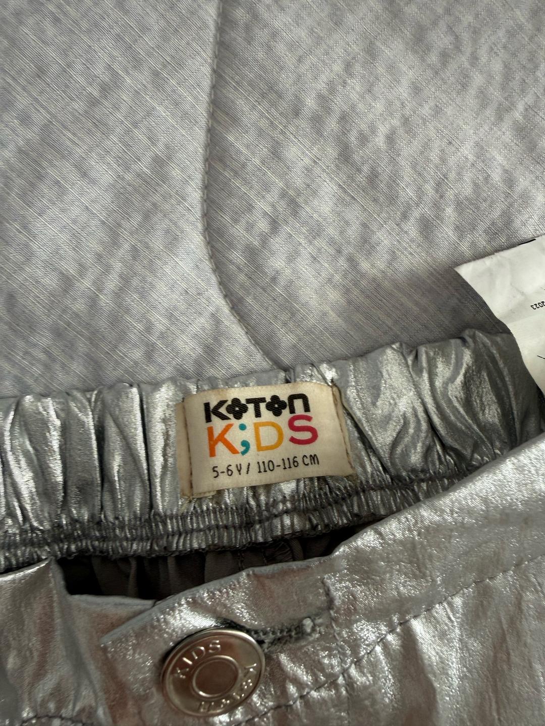 Koton Брюки карго серебристого цвета — фото 2