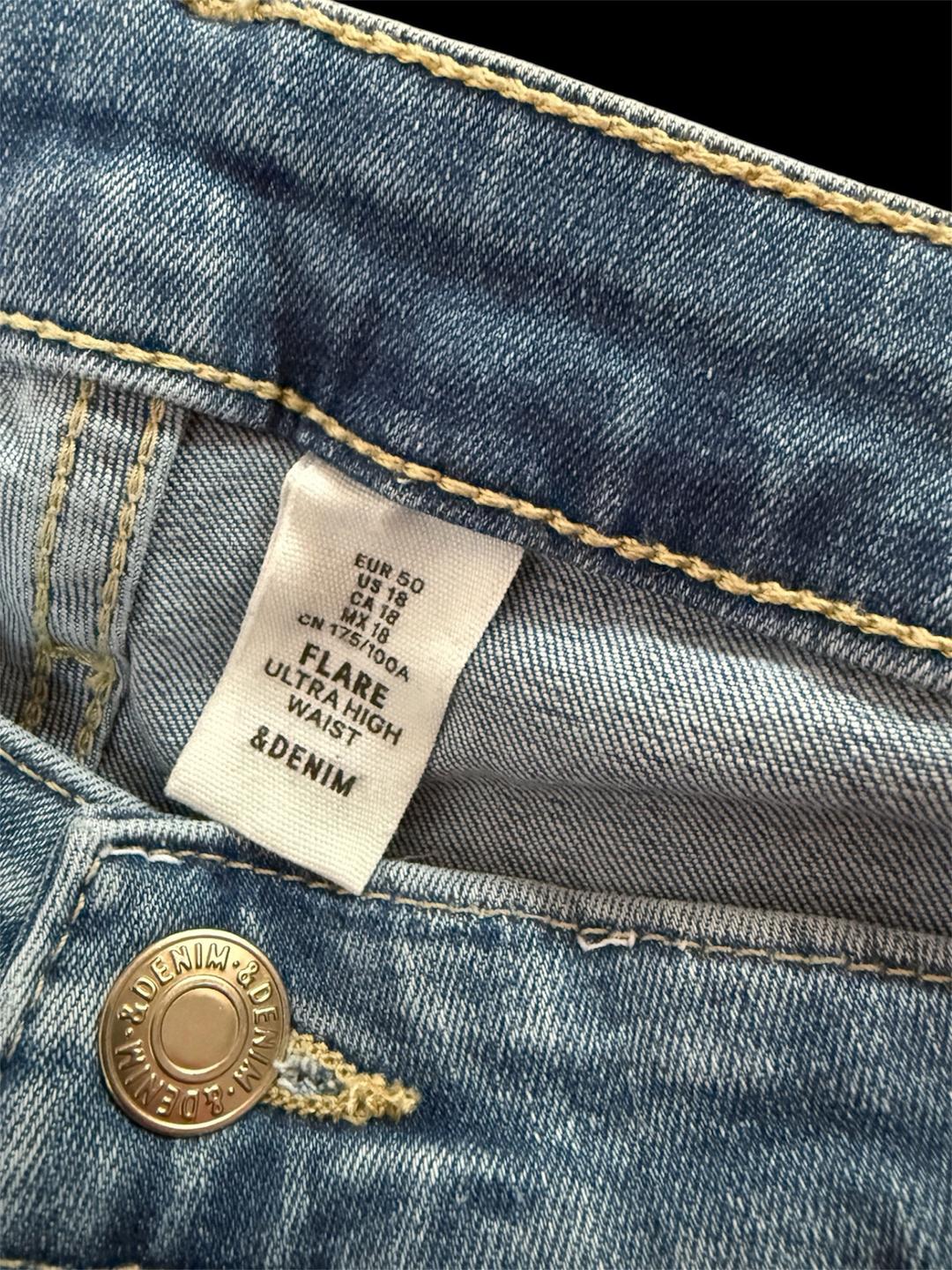 H&M Джинсы H&M клеш с высокой посадкой — фото 2