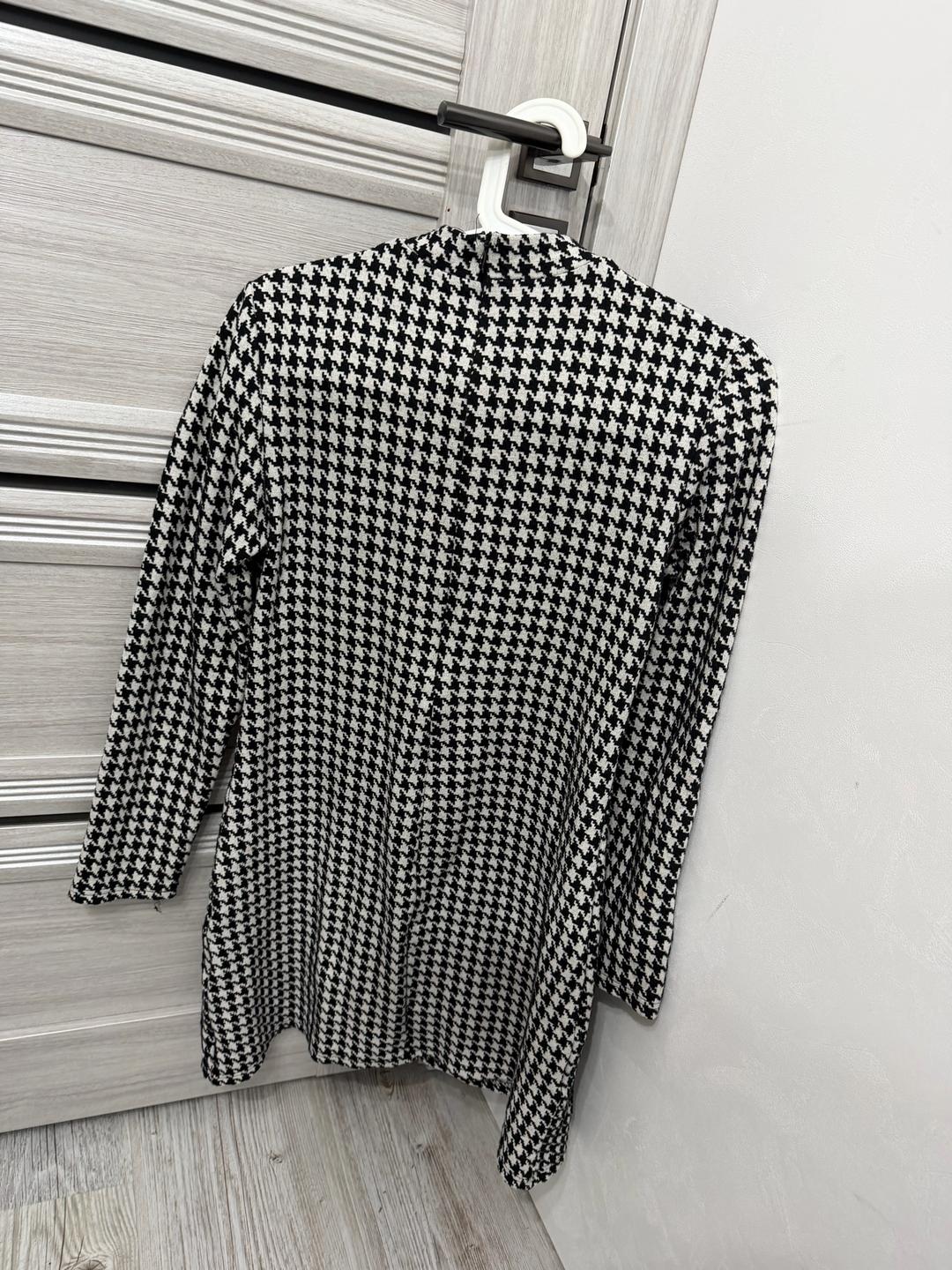 Zara Платье мини в клетку гусиная лапка — фото 2