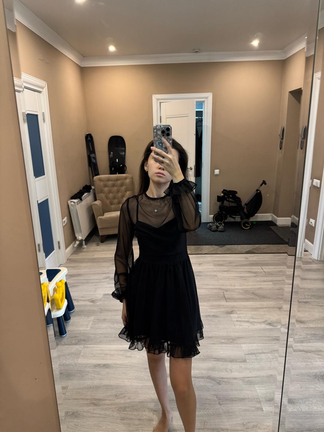 Нет бренда Платье черное — фото 2