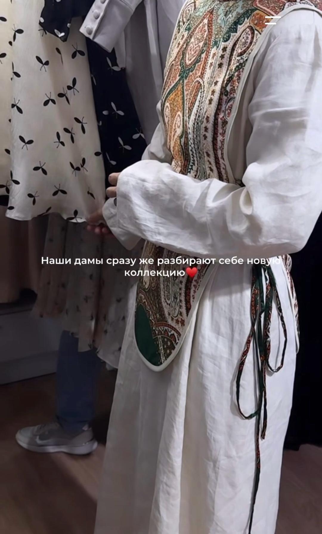 butik maryam Платье изо льна с манишкой в этно стиле от Butik Maryam — фото 2