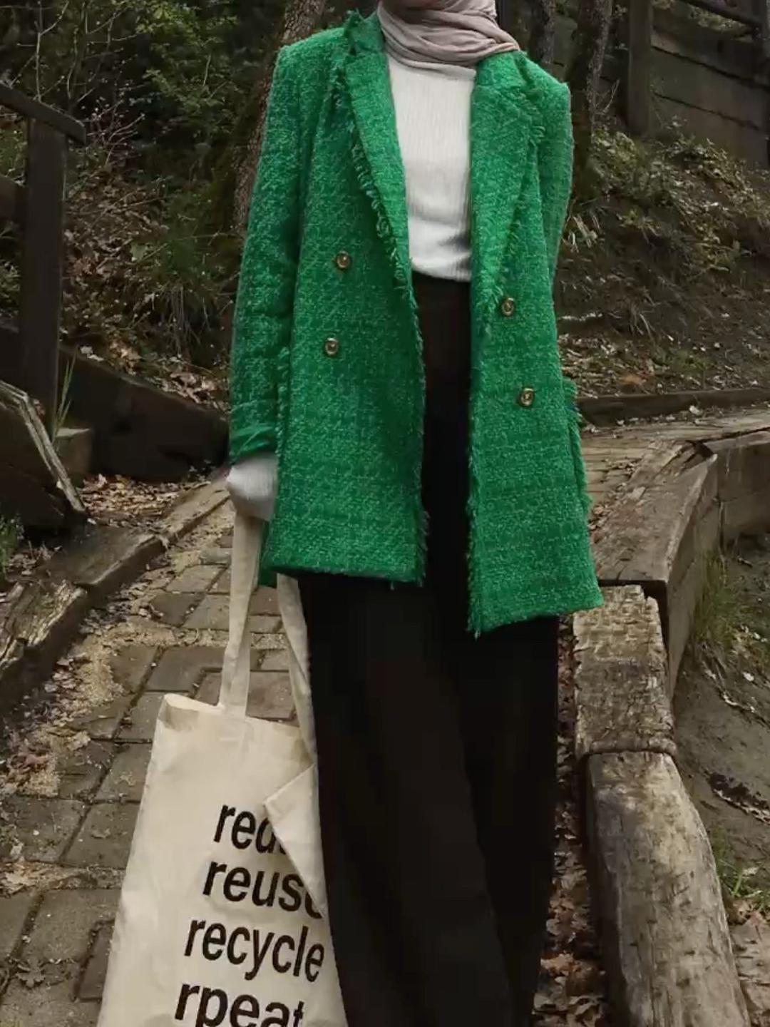 Zara Зеленый пиджак — фото 2