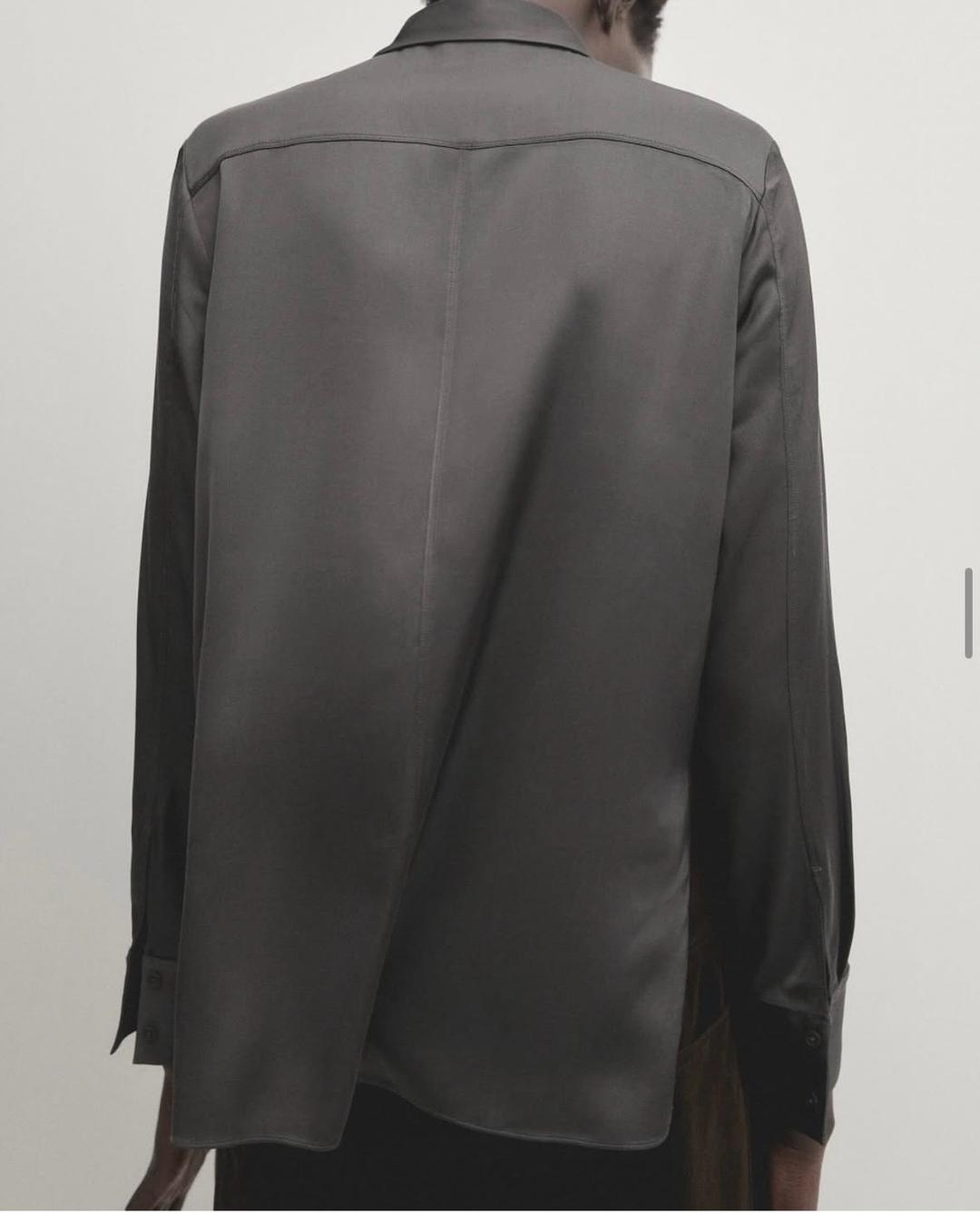 Massimo Dutti Атласная рубашка — фото 2