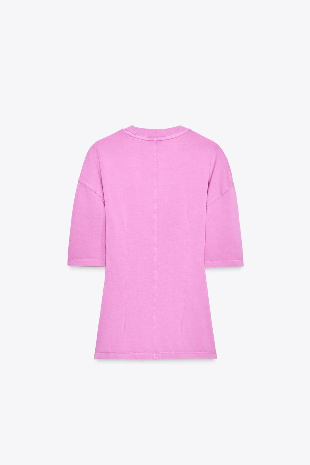 Zara Приталенная выстиранная футболка — фото 2