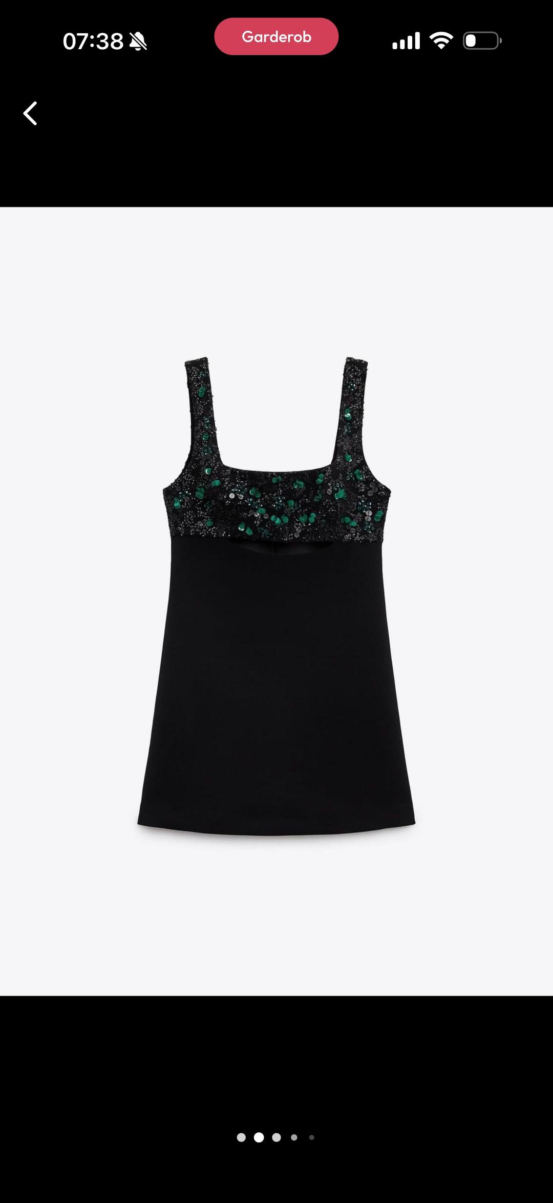 Zara Платье зара идеальное черное платье — фото 2