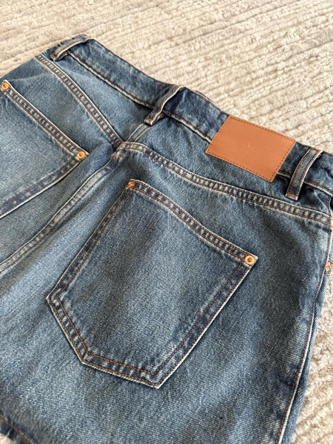 Zara Джинсовая мини-юбка ZARA — фото 2