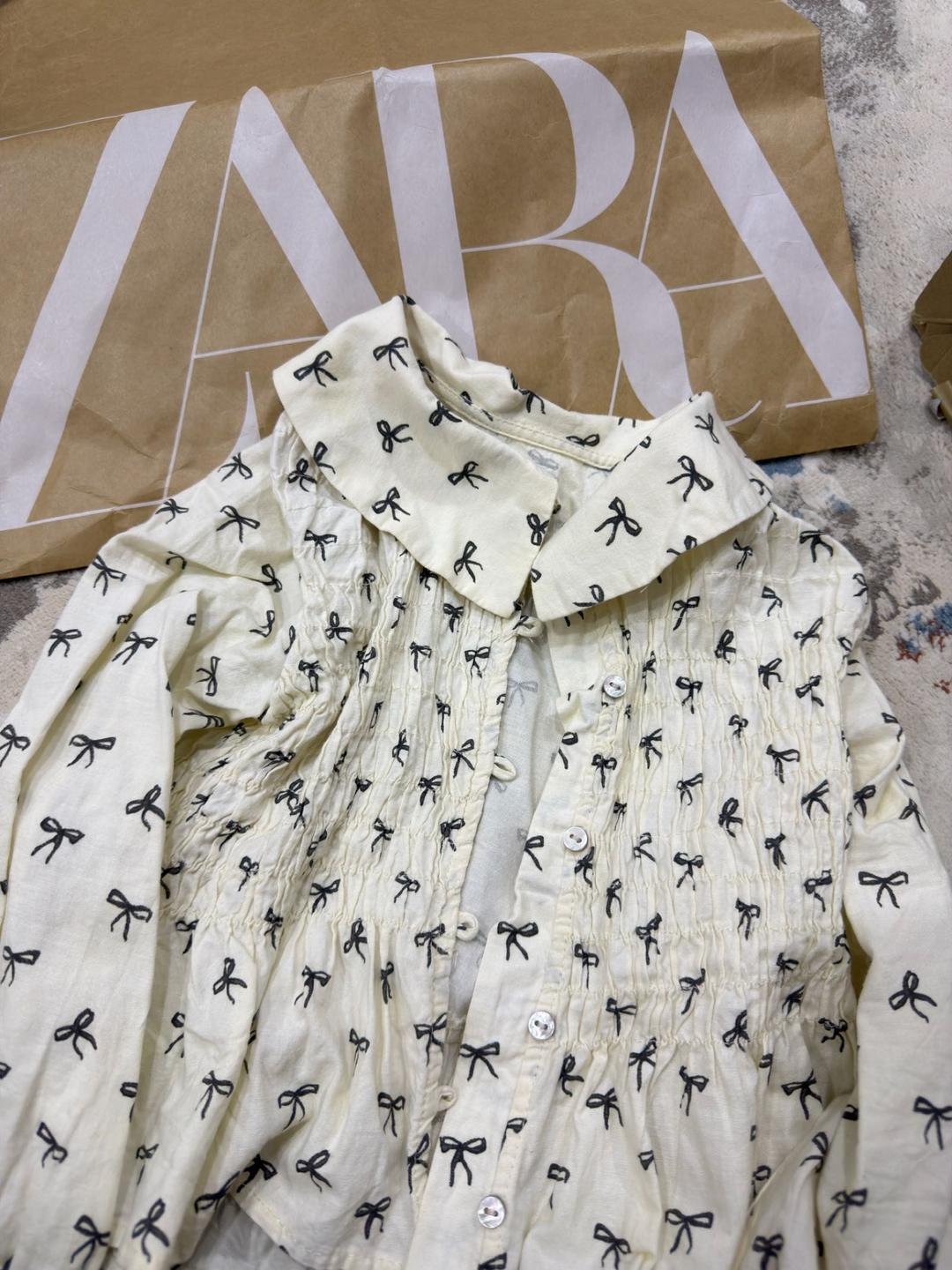 Zara Блузка Zara с принтом банты — фото 2
