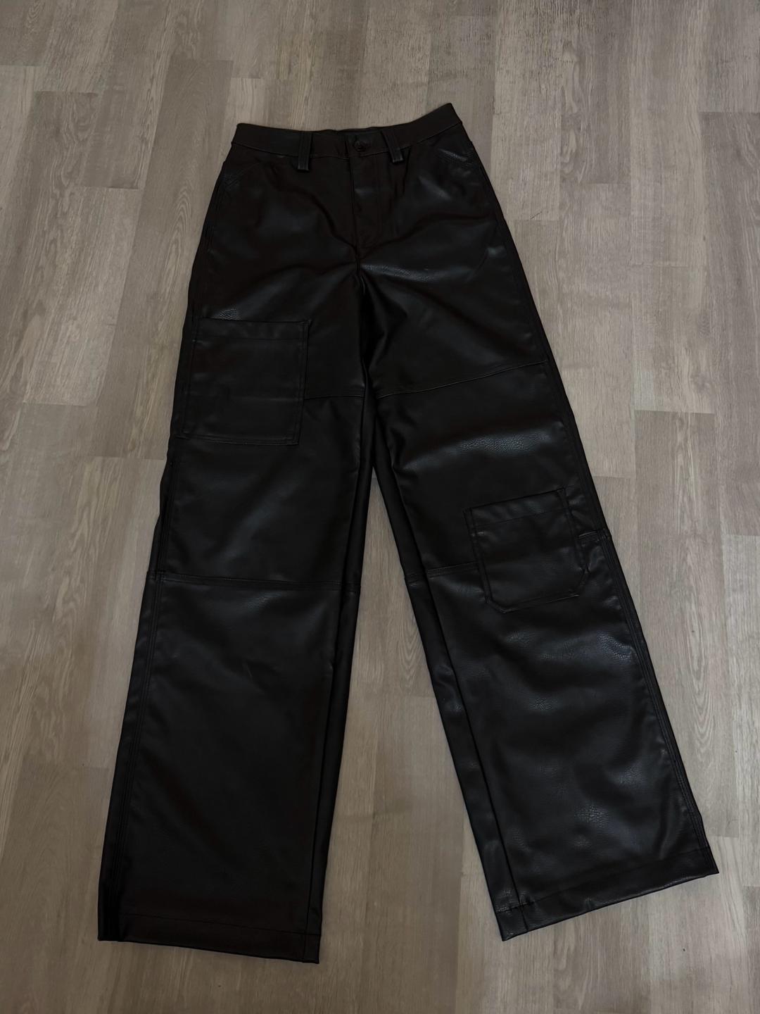 H&M Кожаные брюки HM — фото 2