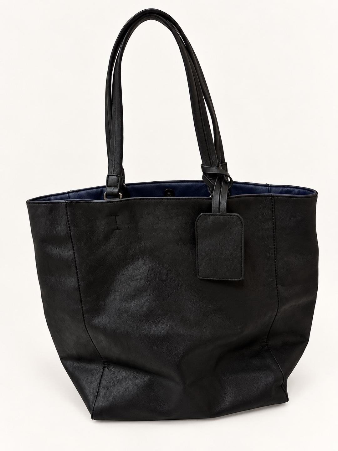PLUS ONE | Everyday Black Tote Большая чёрная сумка-шоппер японского бренда PLUS ONE 🖤 — фото 2