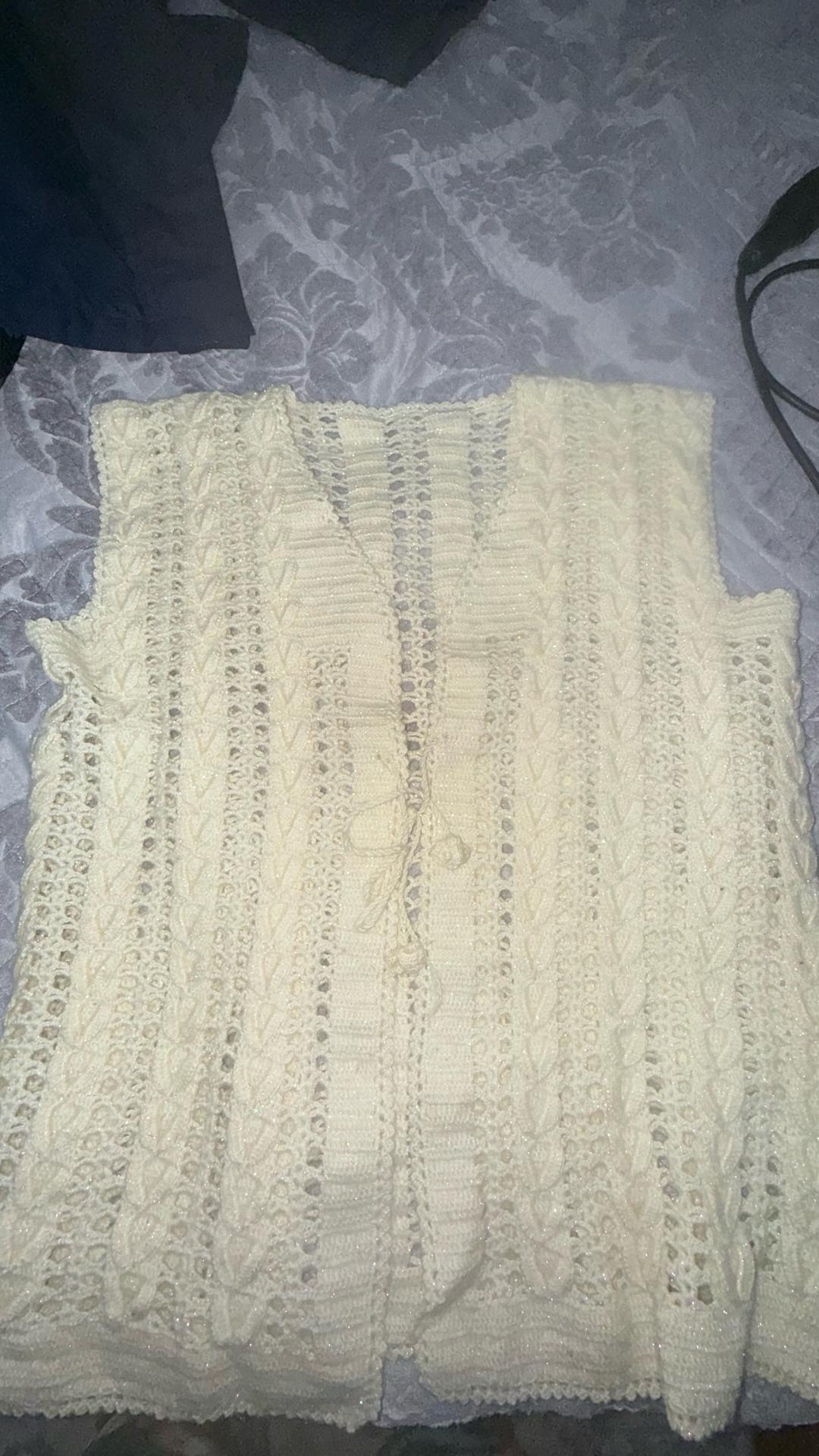 Handmade (ручная работа) Вязаный ажурный жилет ручная работа — фото 2