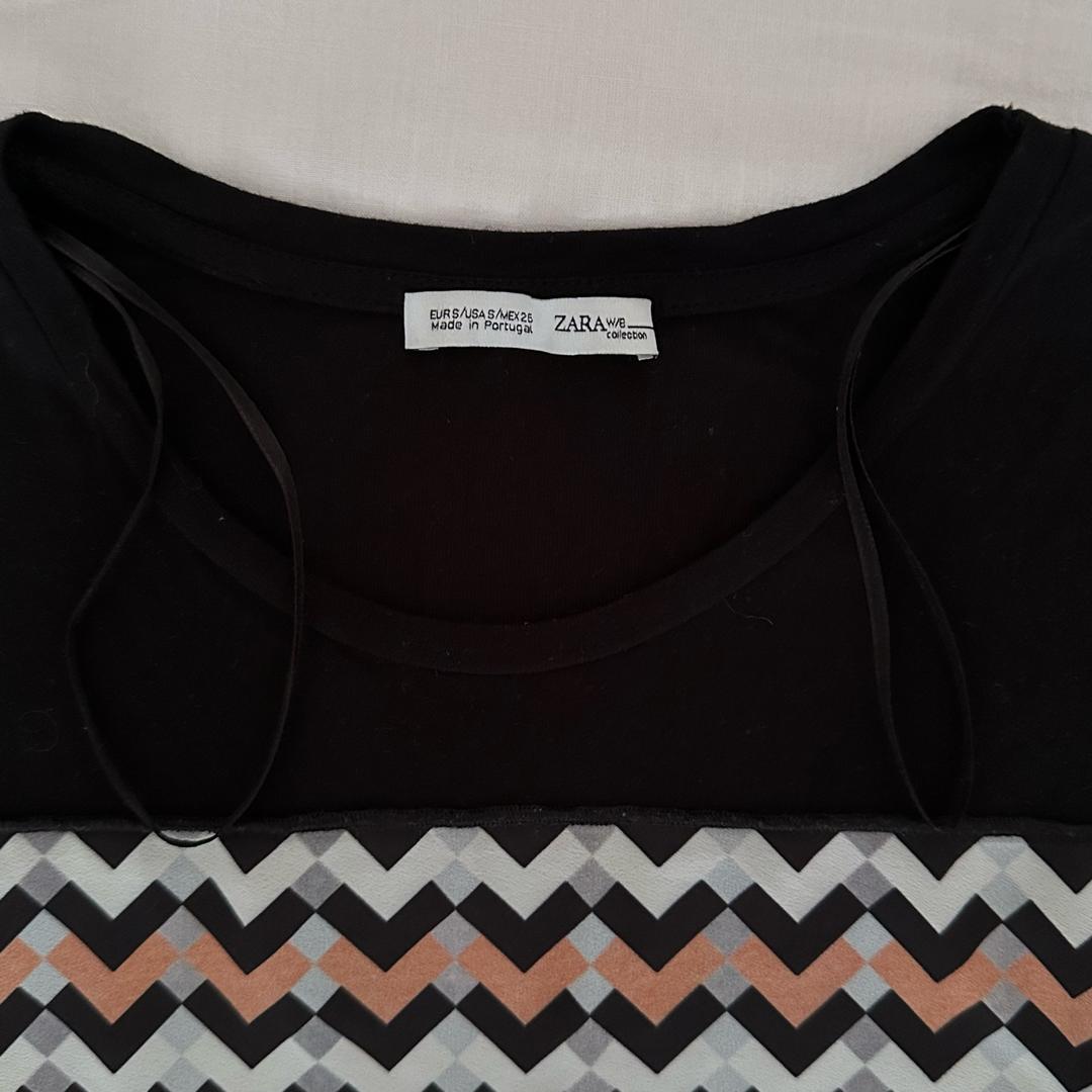 Zara Футболка ZARA с геометрическим принтом — фото 2