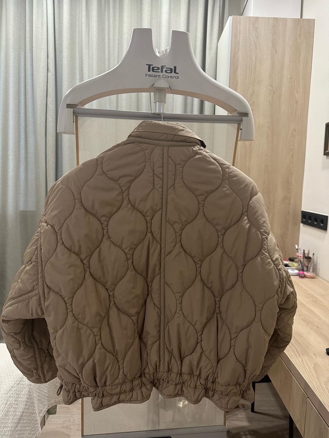 Zara Куртка ZARA стеганая бежевого цвета — фото 2