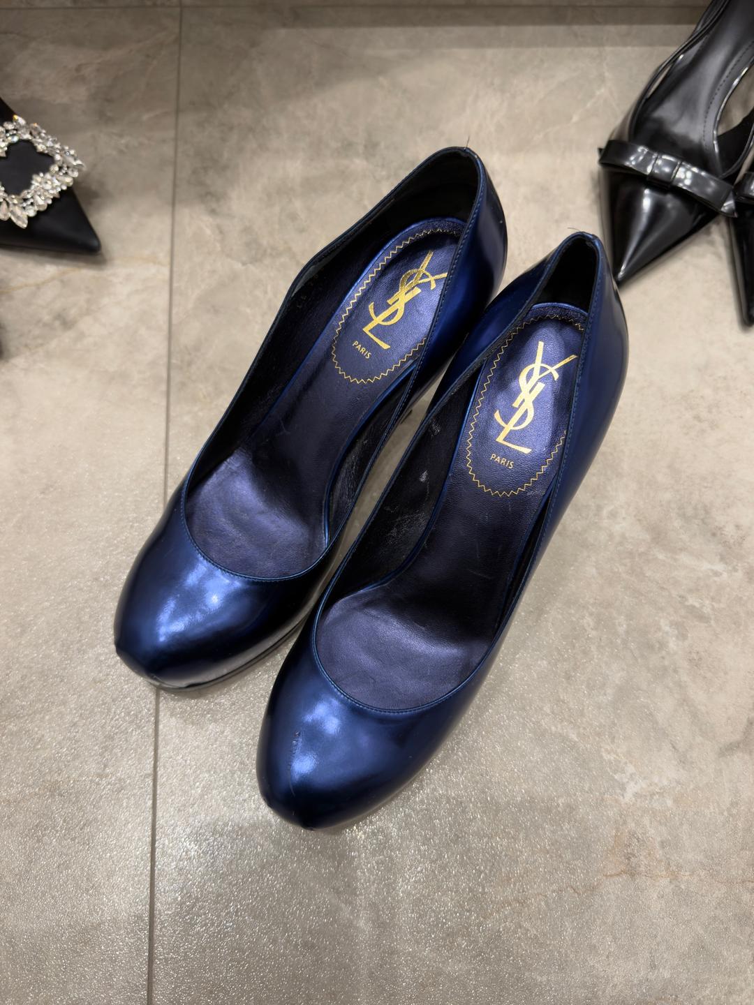 Yves Saint Laurent Yves Saint Laurent тёмно-синего цвета — фото 2
