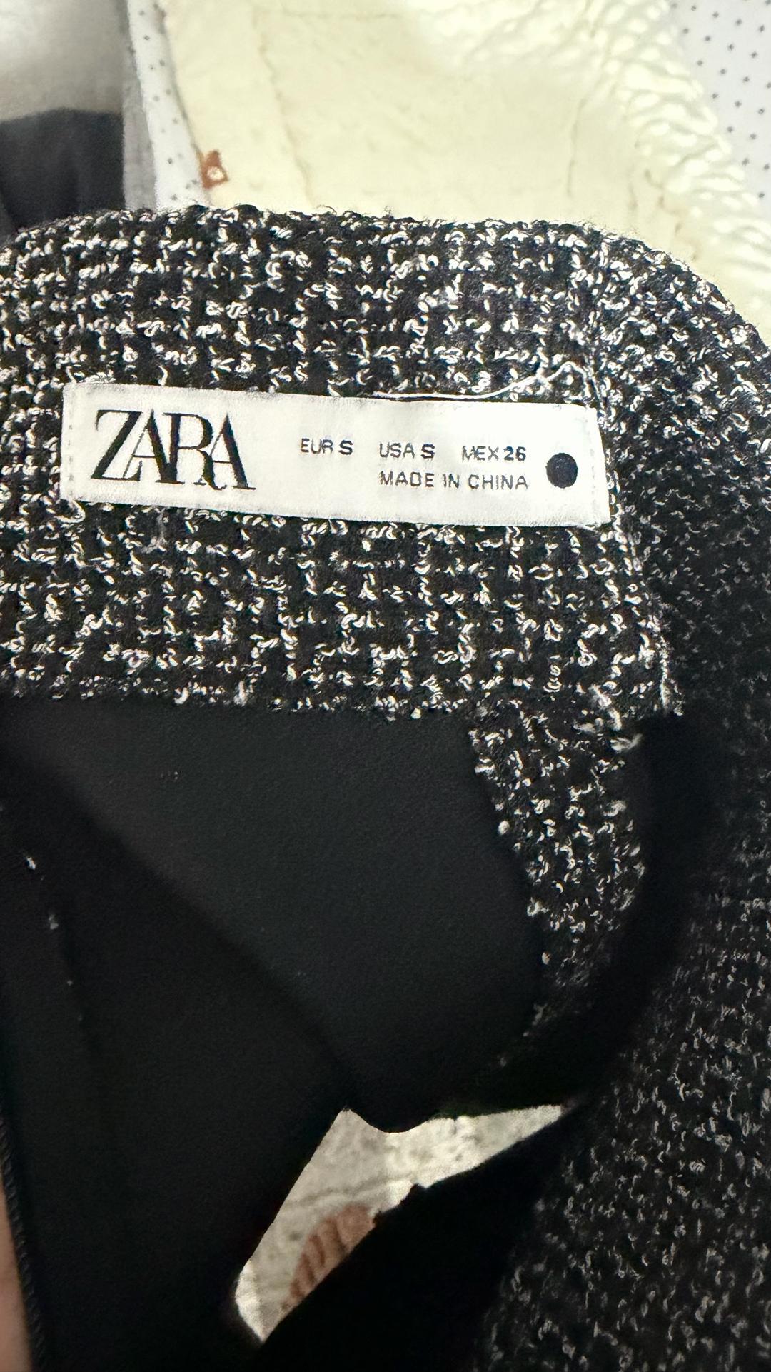 Zara Твидовая мини-юбка ZARA — фото 2