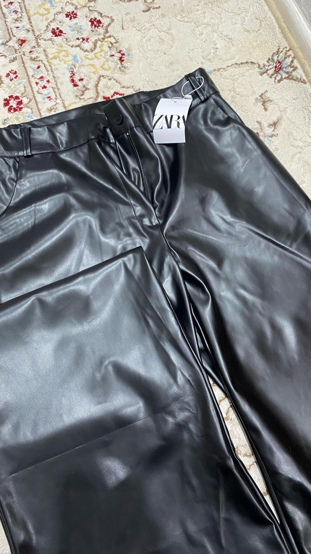 Zara Брюки ZARA из экокожи — фото 2